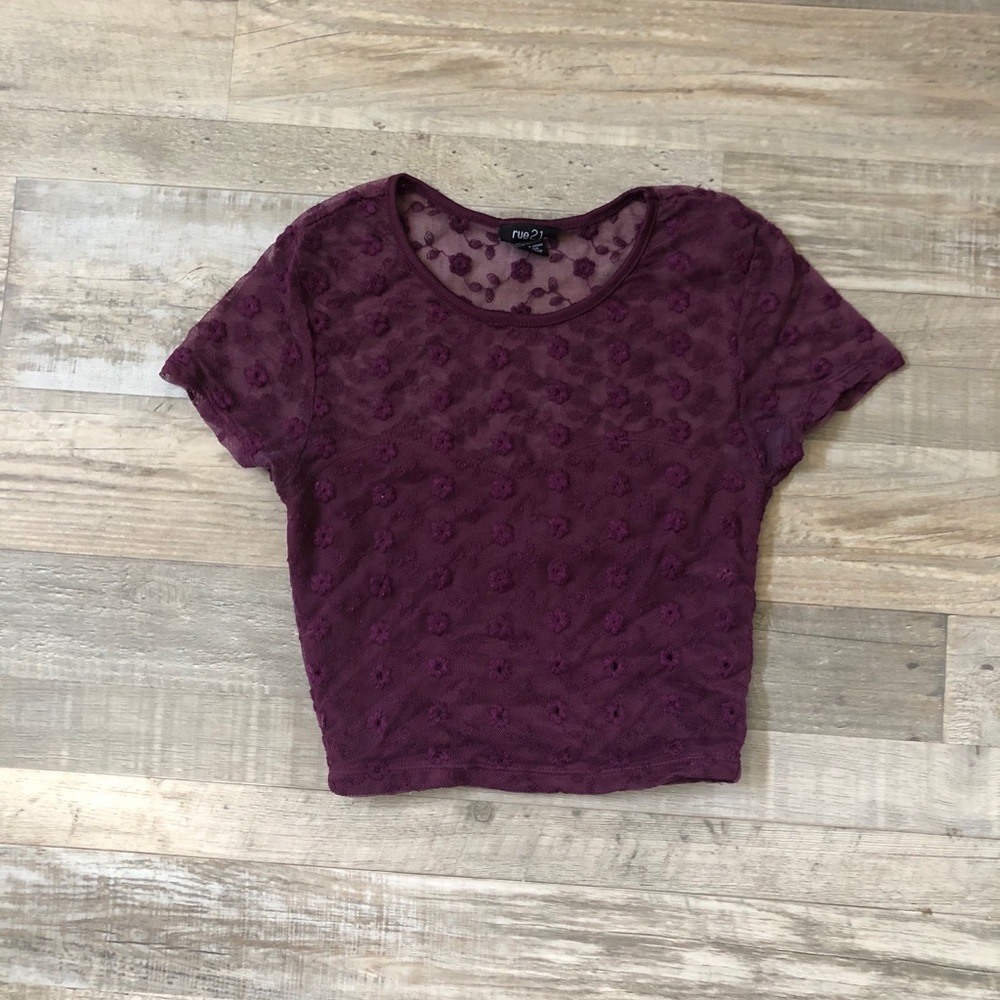 Embroidered crop top